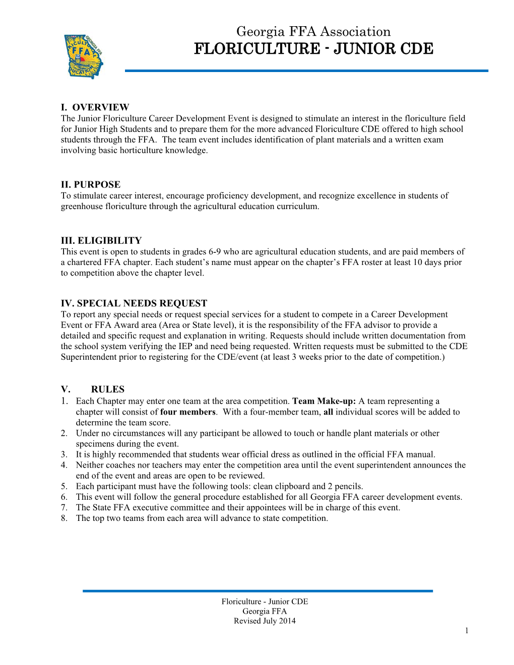 Floriculture - Junior Cde