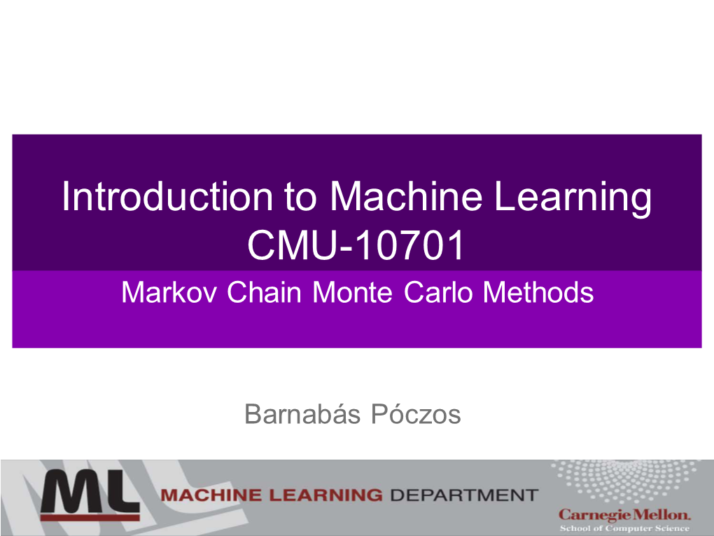 Markov Chain Monte Carlo Methods