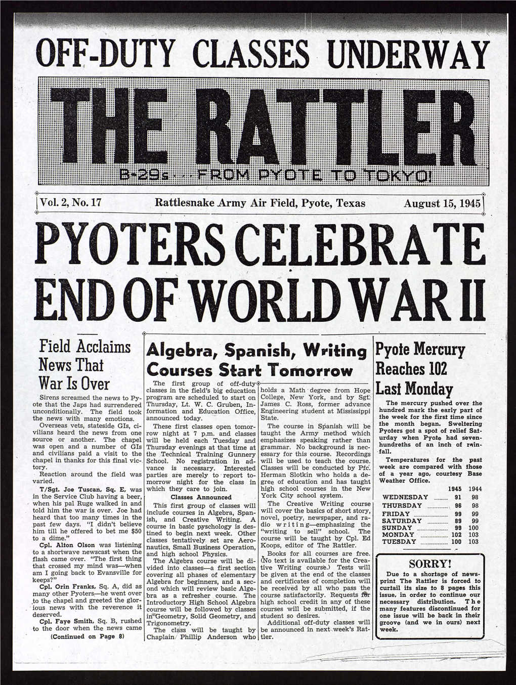 Rattler 1945 08 15.Pdf (10.67Mb)