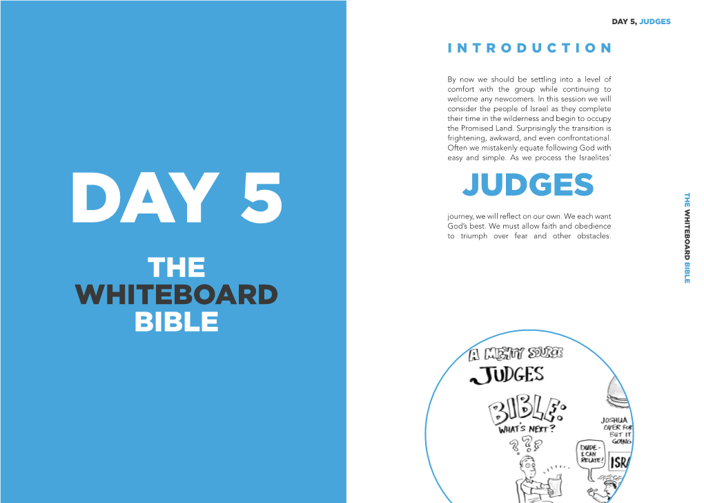 JUDGES DAY 5 DAY WHITEBOARD BIBLE the to Triumph Over Fear and Other Obstacles