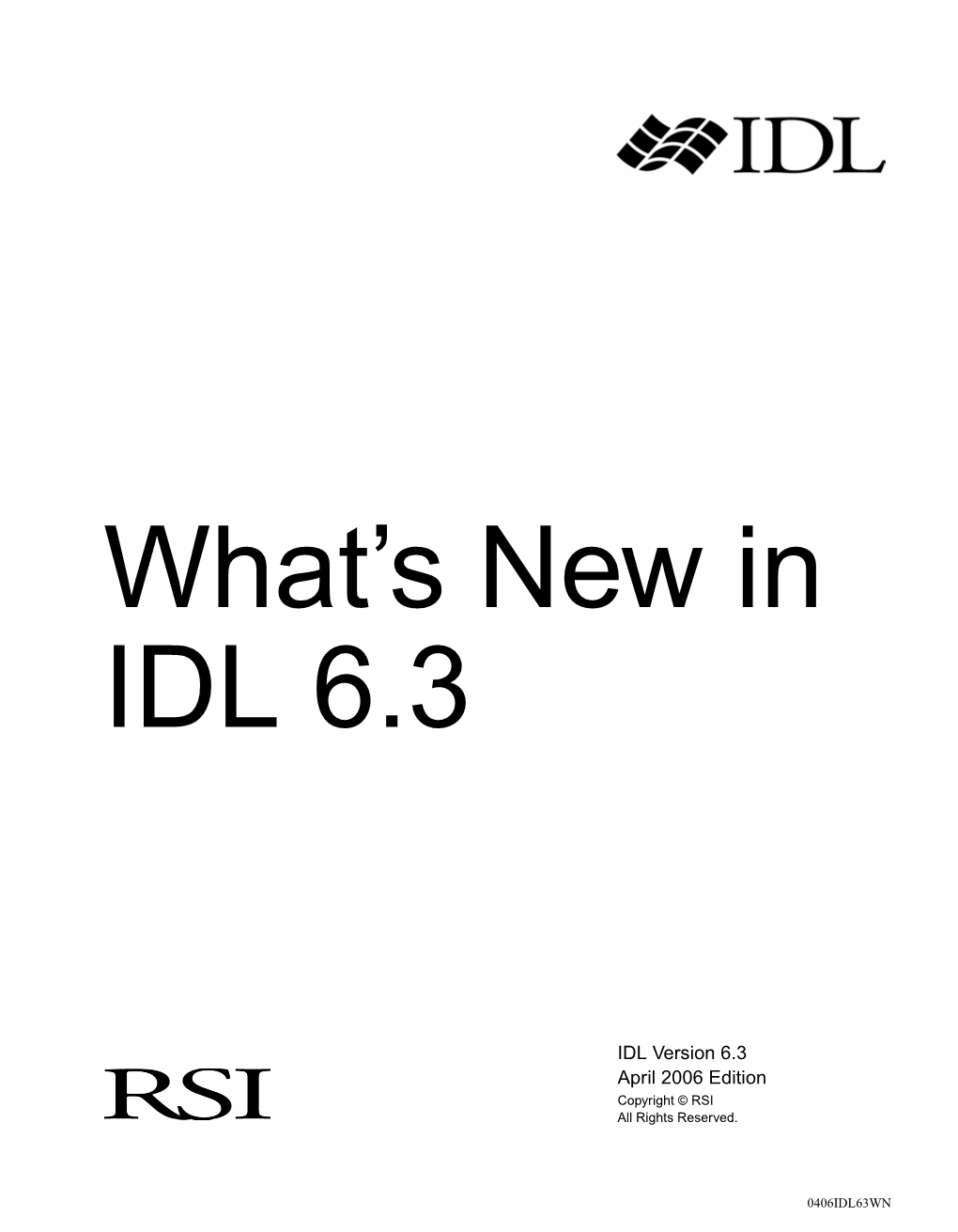 What's New in IDL