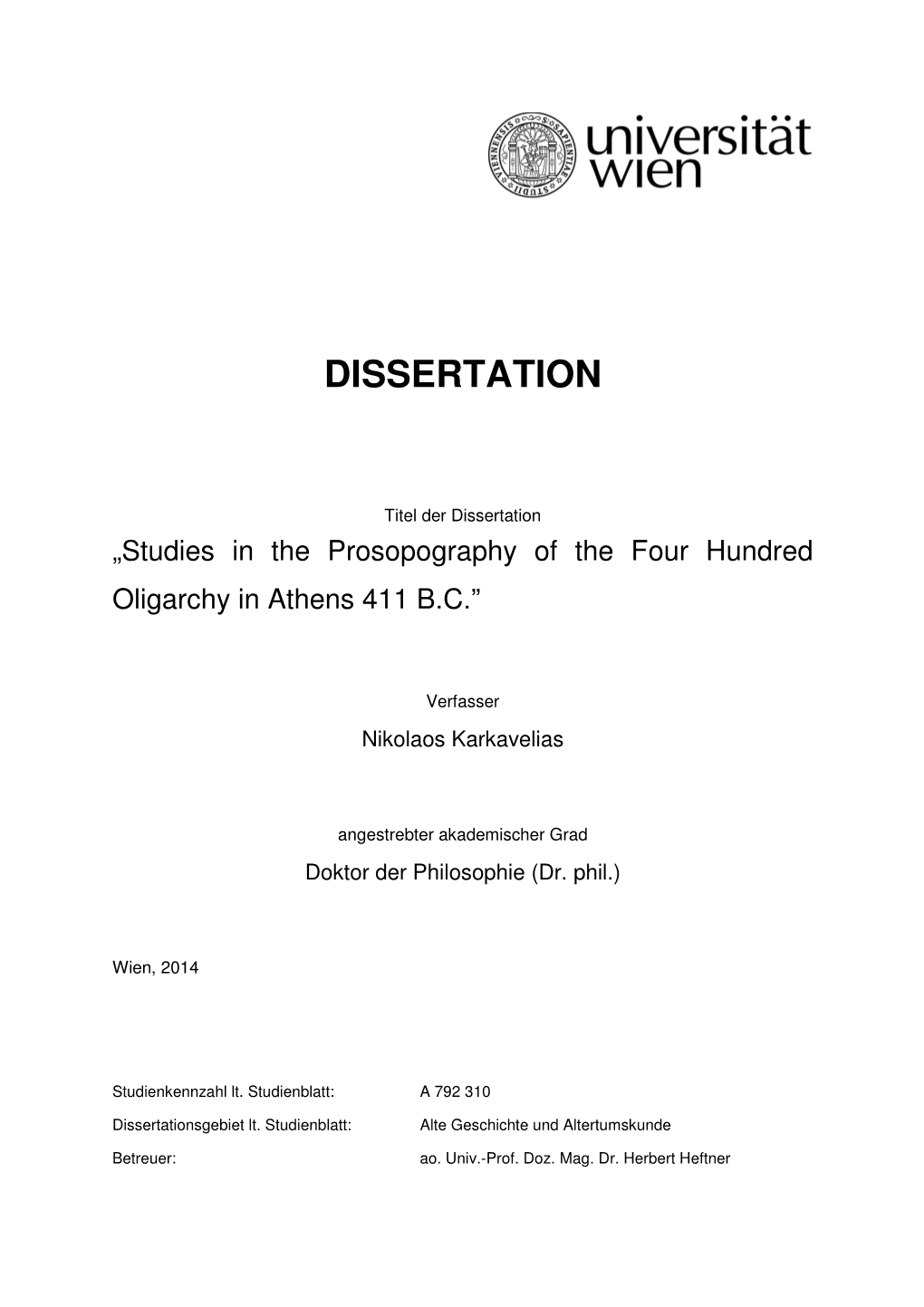 Dissertation