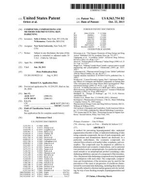 (12) United States Patent (10) Patent No.: US 8,563,754 B2 Orlow Et Al