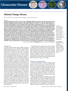 Minimal Change Disease