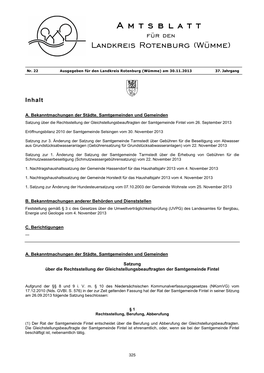 Amtsblatt Für Den Landkreis Rotenburg (Wümme)