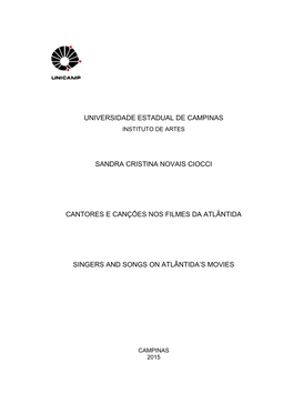 Universidade Estadual De Campinas Sandra Cristina