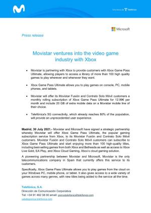 Movistar Ventures Into the Video Game Industry with Xbox