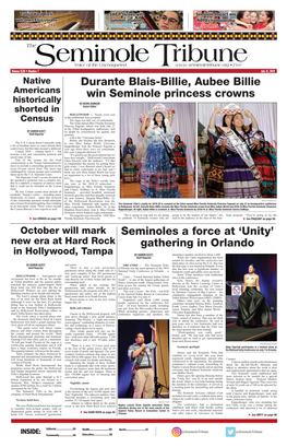 July 31, 2019 Native Durante Blais-Billie, Aubee Billie Americans Win Seminole Princess Crowns