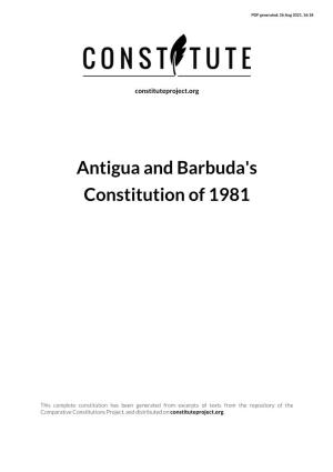 Antigua and Barbuda's Constitution of 1981
