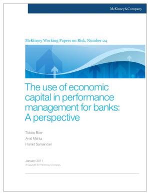 The Use of Economic Capital in Performance Management for Banks: a Perspective