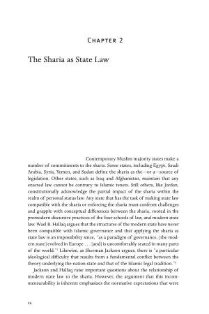 The Sharia As State Law