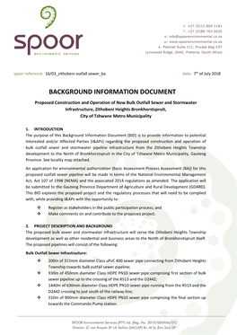 Background Information Document