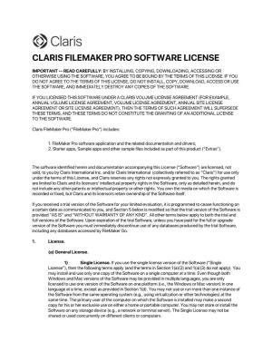 Software License Agreement