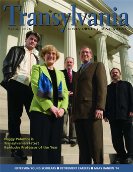 Peggy Palombi Is Transylvania's Latest Kentucky Professor of the Year