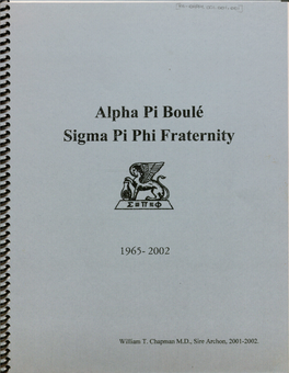 Alpha Pi Boule Sigma Pi Phi Fraternity