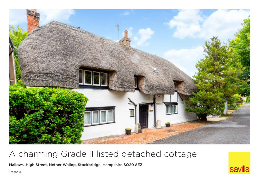 A Charming Grade II Listed Detached Cottage