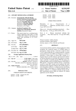 United States Patent (19) 11 Patent Number: 6,114,143 Eda Et Al