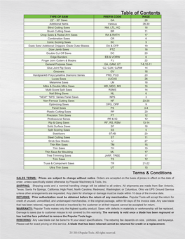 Table of Contents