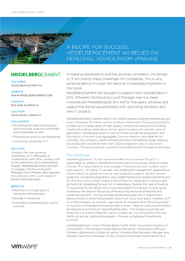 Heidelbergcement Ag Relies on Personal Advice from Vmware