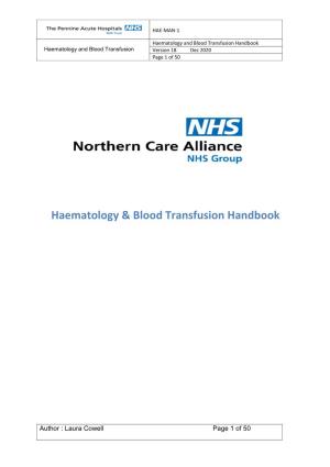 Haematology & Blood Transfusion Handbook