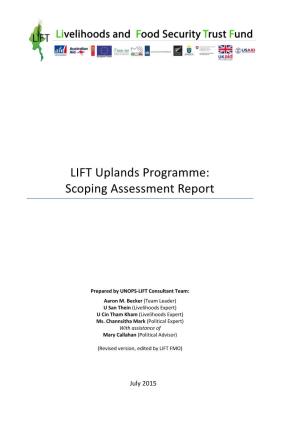 LIFT Uplands Programme: Scoping Assessment Report