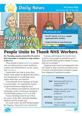 Applause for Carers Questions