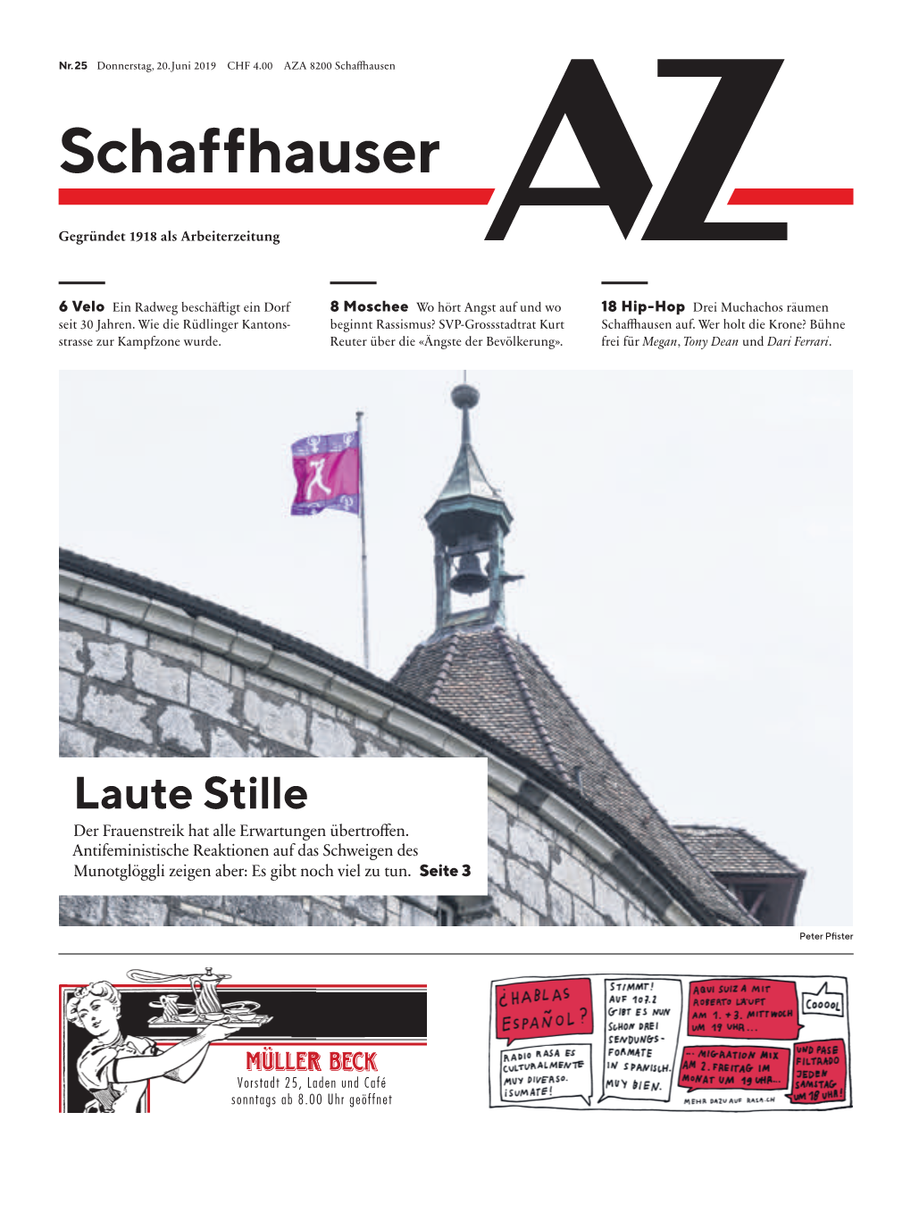 Titelseite Schaffhauser Az