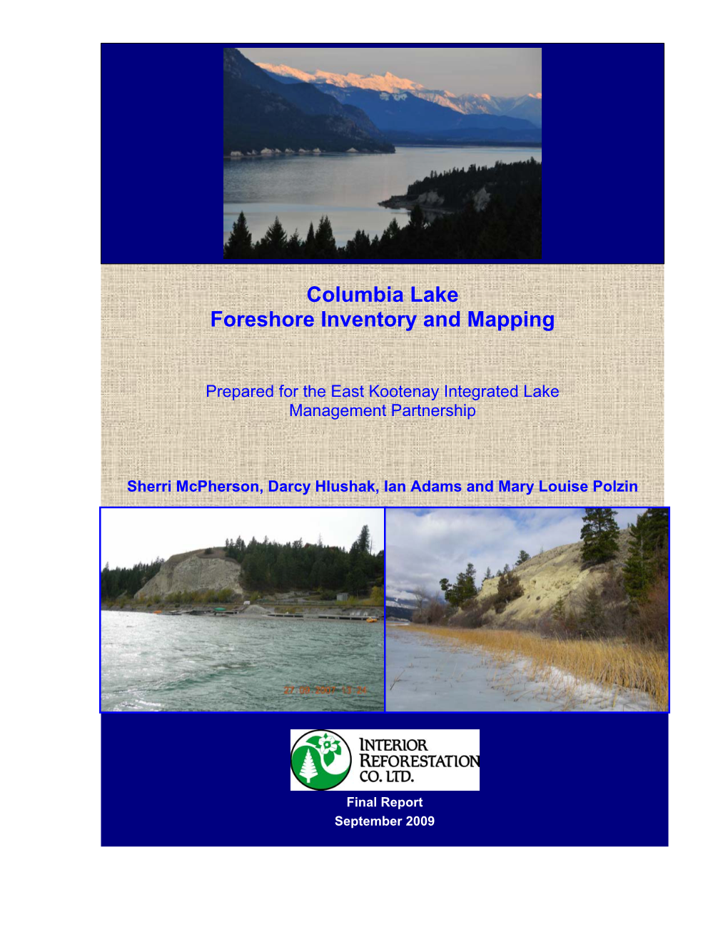 Columbia Lake Foreshore Inventory and Mapping