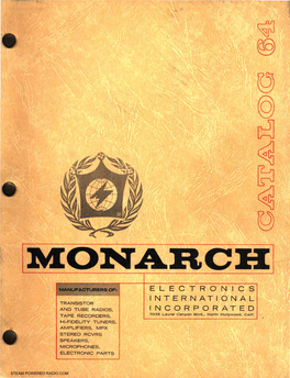 Monarch Electronics Dealer Catalog Circa 1964