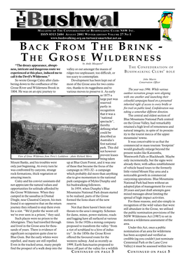 Back from the Brink - the Grose Wilderness