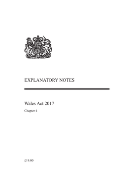 EXPLANATORY NOTES Wales Act 2017