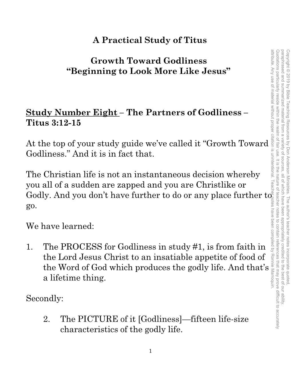 A Practical Study of Titus Growth Toward