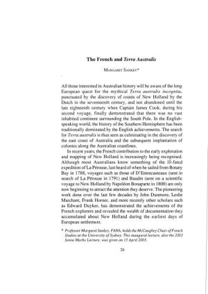 The French and Terra Australis