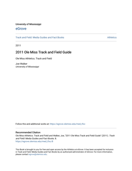 2011 Ole Miss Track and Field Guide