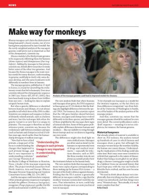Make Way for Monkeys