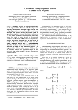 Current and Voltage Dependent Sources in EMTP-Based Programs