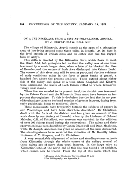 154 Proceedings of the Society, January 14, 1929. On