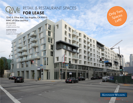 Retail & Restaurant Spaces for Lease