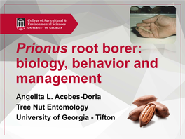 Prionus Root Borer: Biology, Behavior and Management Angelita L