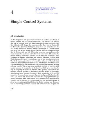 Simple Control Systems
