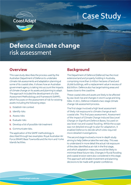 Defence Climate Change Risk Assessment
