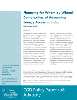 Complexicities of Advancing Energy Access in India