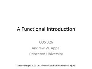 A Functional Introduction