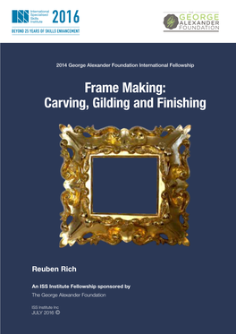 Frame Making: Carving, Gilding and Finishing