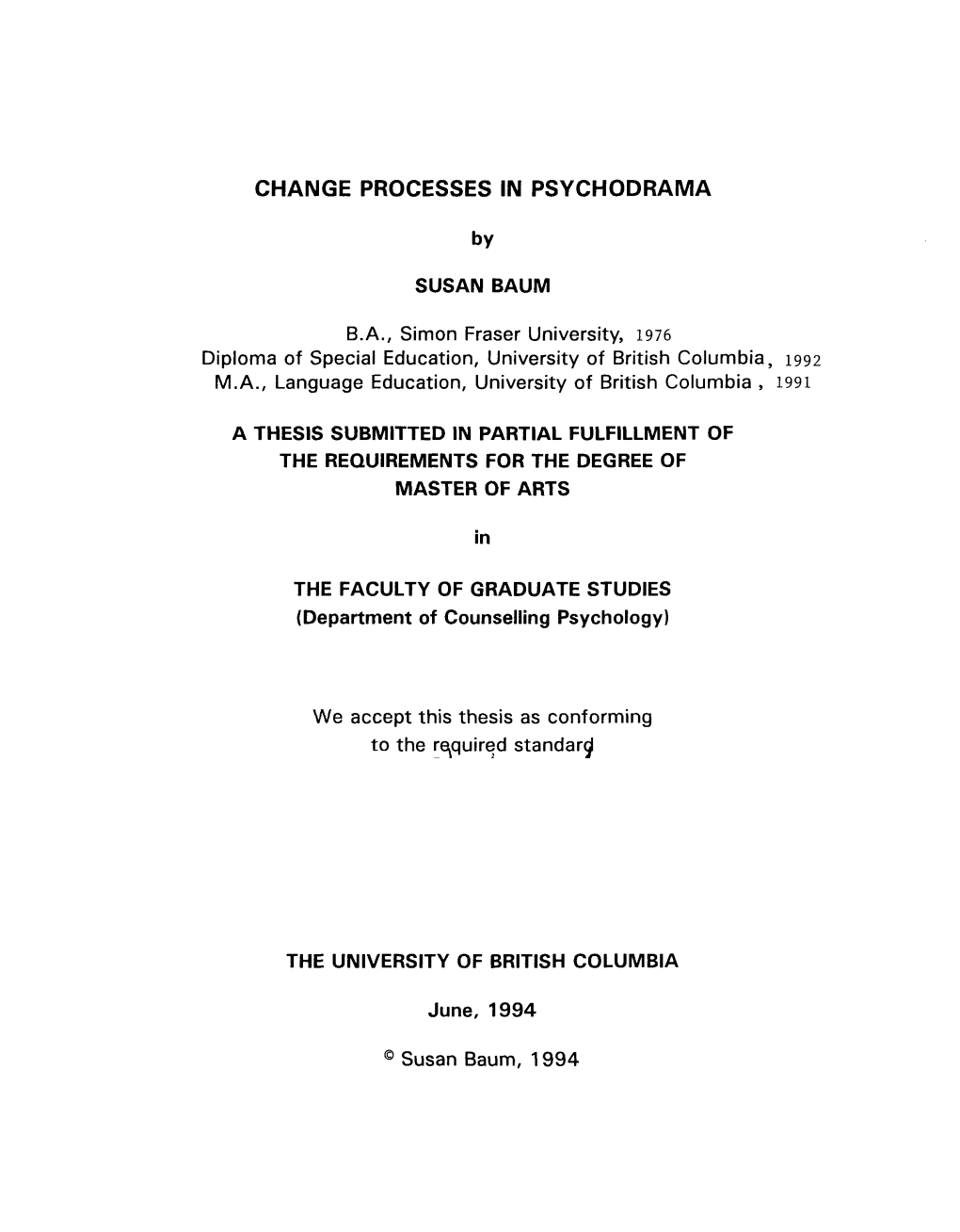 Change Processes in Psychodrama