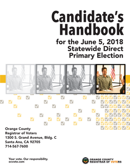 Candidate Handbook for the 2018 Primary Election