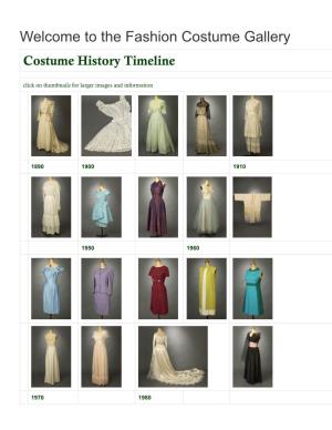 Welcome to the Fashion Costume Gallery