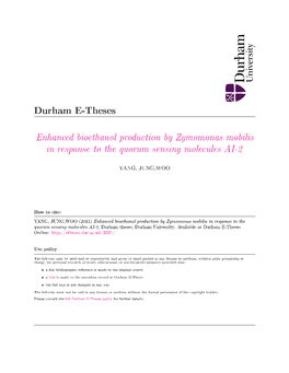 Enhanced Bioethanol Production by Zymomonas Mobilis in Response to the Quorum Sensing Molecules AI-2