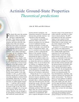 Actinide Ground-State Properties-Theoretical Predictions