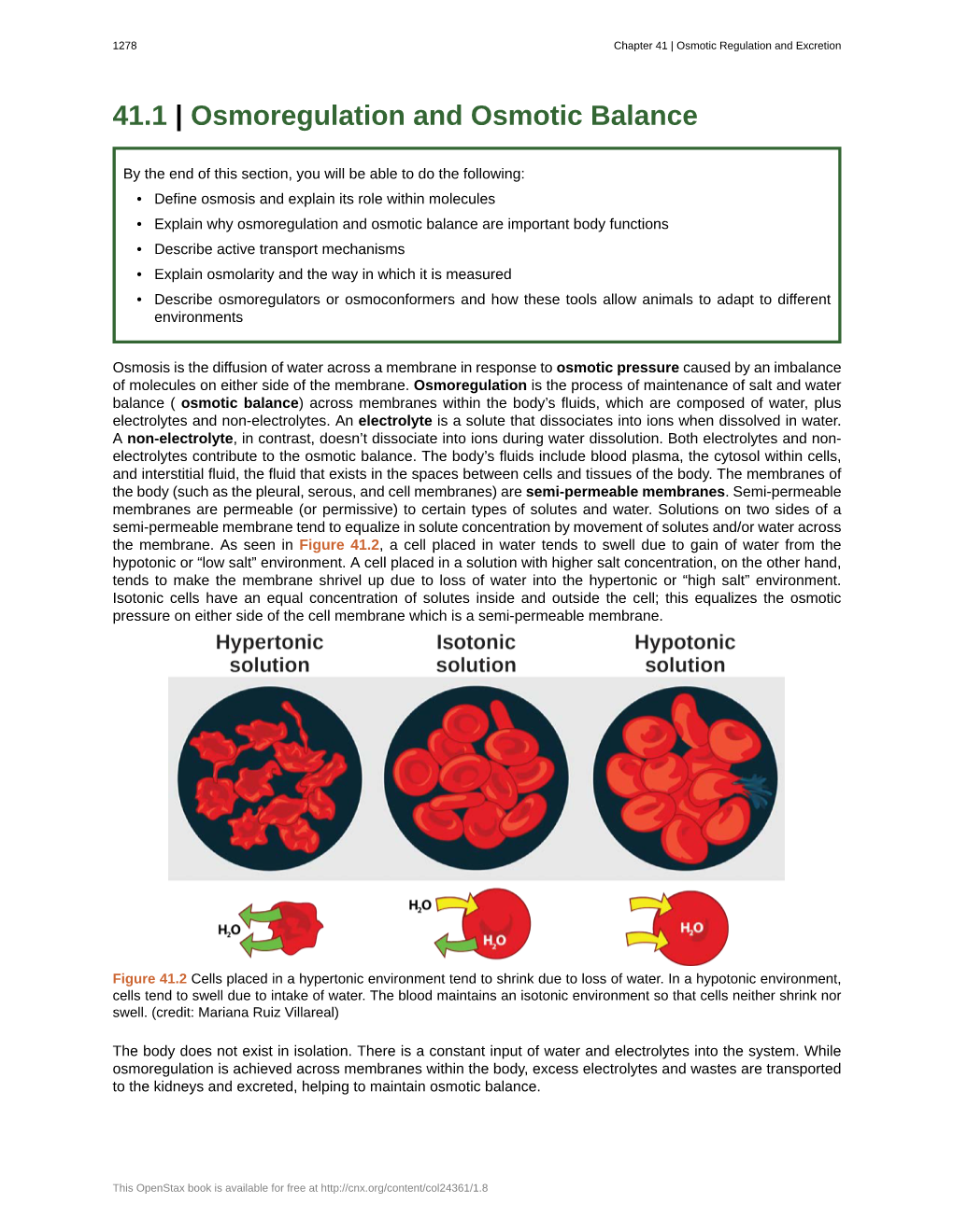 Osmoregulation and Osmotic Balance